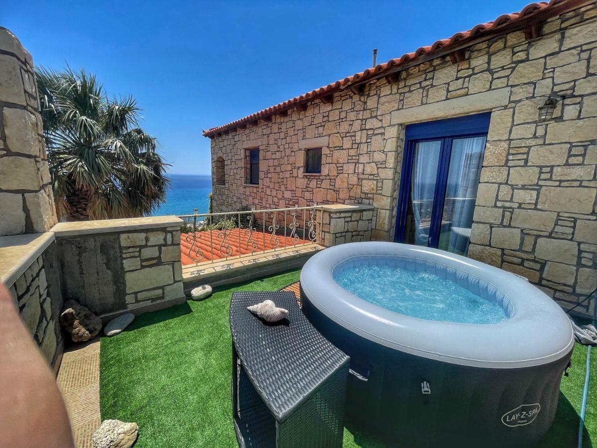 Elouthia Residence With Sea View And Hot Tub Tsoútsouros Екстериор снимка